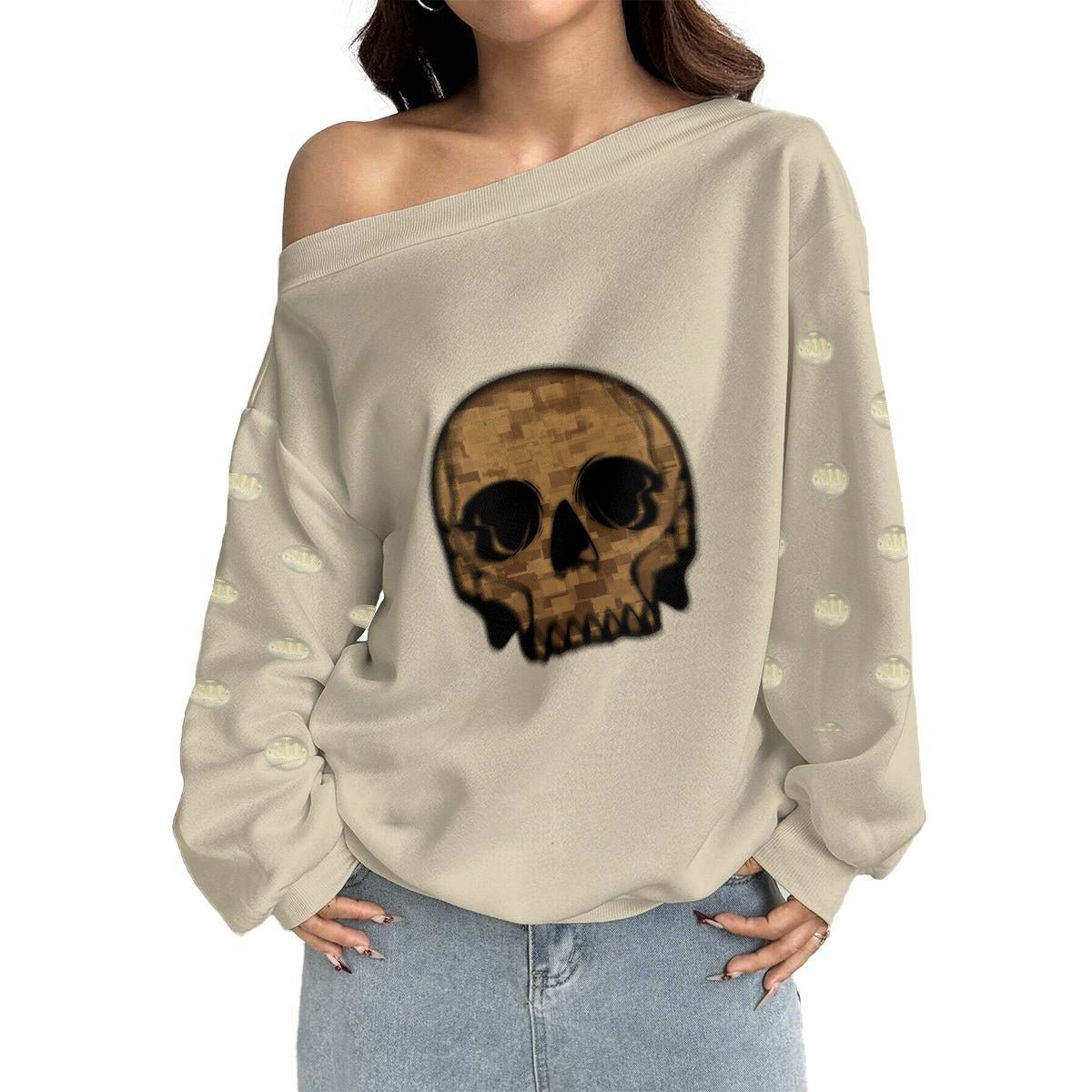 Plus Size Micro Fleece Sweatshirt - Koiki Gyaru - Sweater -