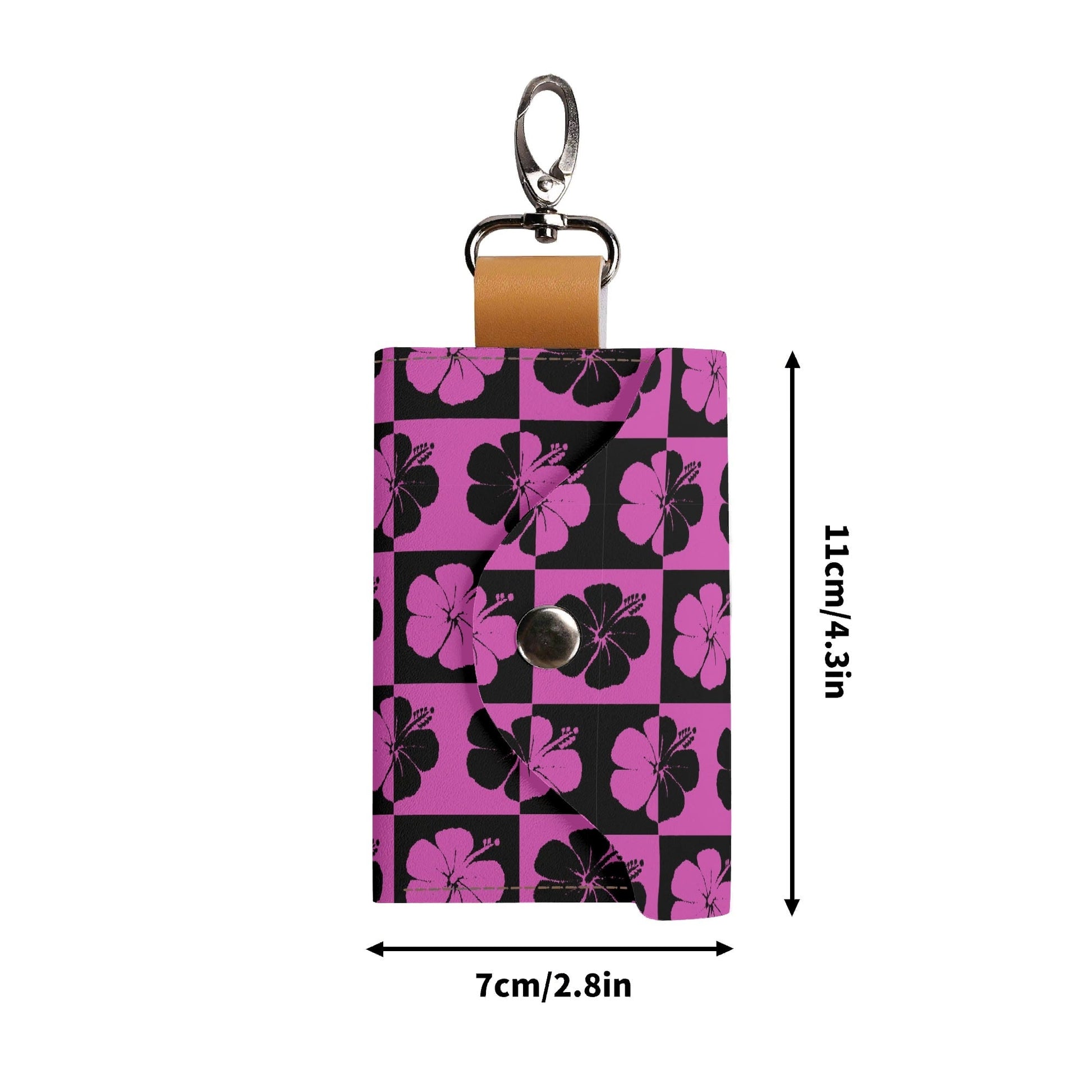 Alba Hibiscus Faux Leather Keychain Purse - Koiki Gyaru - Purse - 