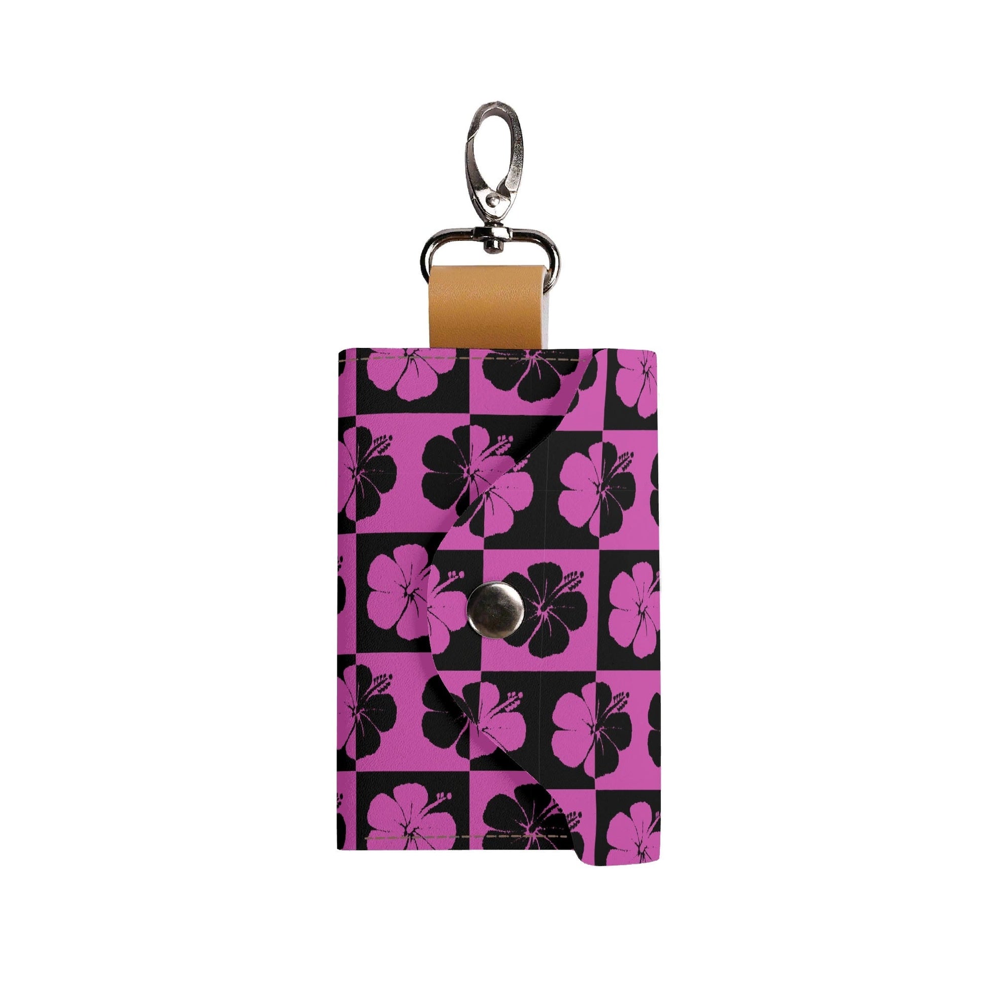 Alba Hibiscus Faux Leather Keychain Purse - Koiki Gyaru - Purse - 