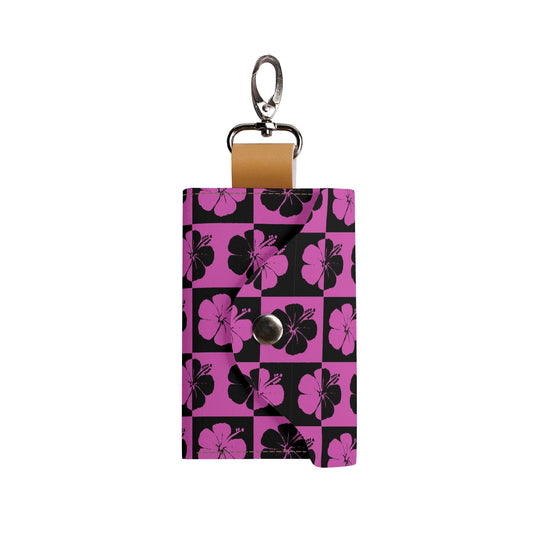 Alba Hibiscus Faux Leather Keychain Purse - Koiki Gyaru - Purse - 