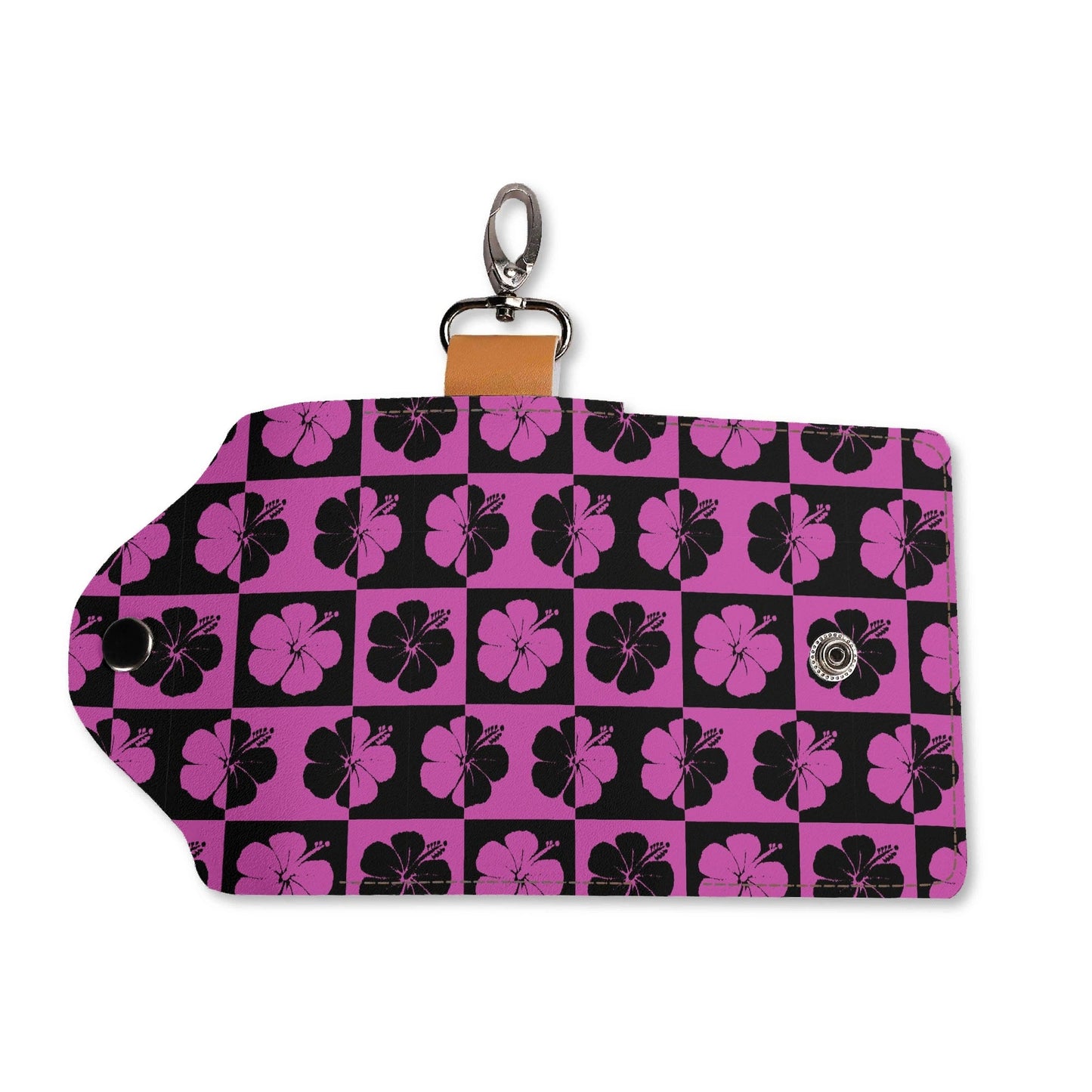 Alba Hibiscus Faux Leather Keychain Purse - Koiki Gyaru - Purse - 
