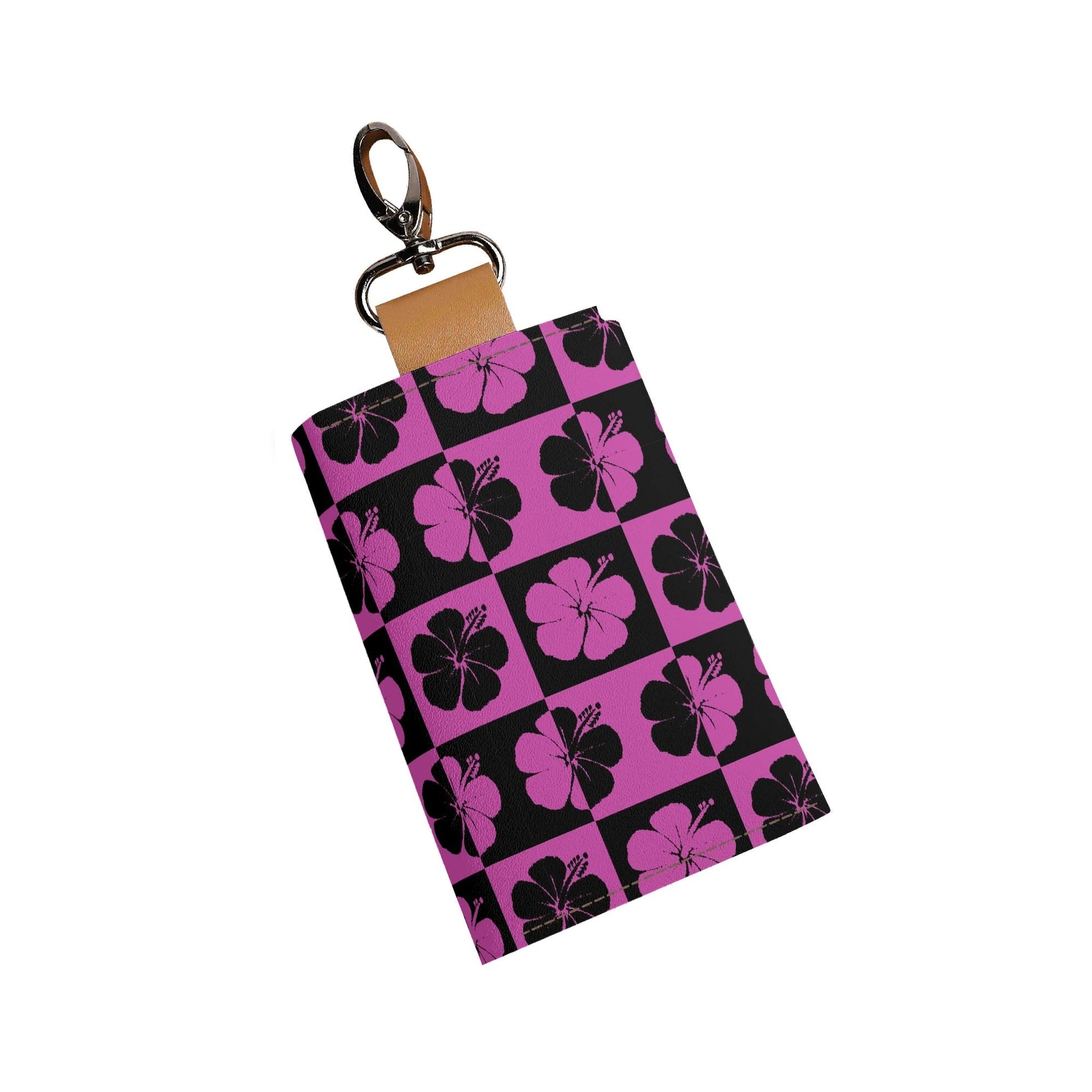 Alba Hibiscus Faux Leather Keychain Purse - Koiki Gyaru - Purse - 
