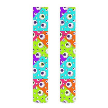 Bold Eyeballs Trendy Stockings (Long) - Koiki Gyaru - Accessory - 