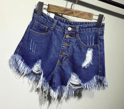 Denim High Waist Booty Shorts - Koiki Gyaru - Shorts - 
