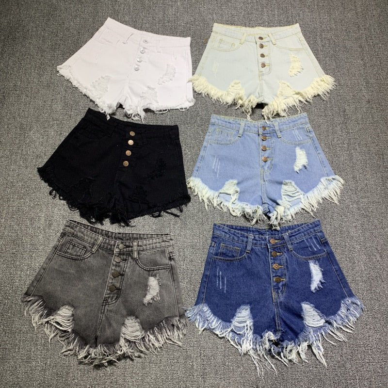 Denim High Waist Booty Shorts - Koiki Gyaru - Shorts - 