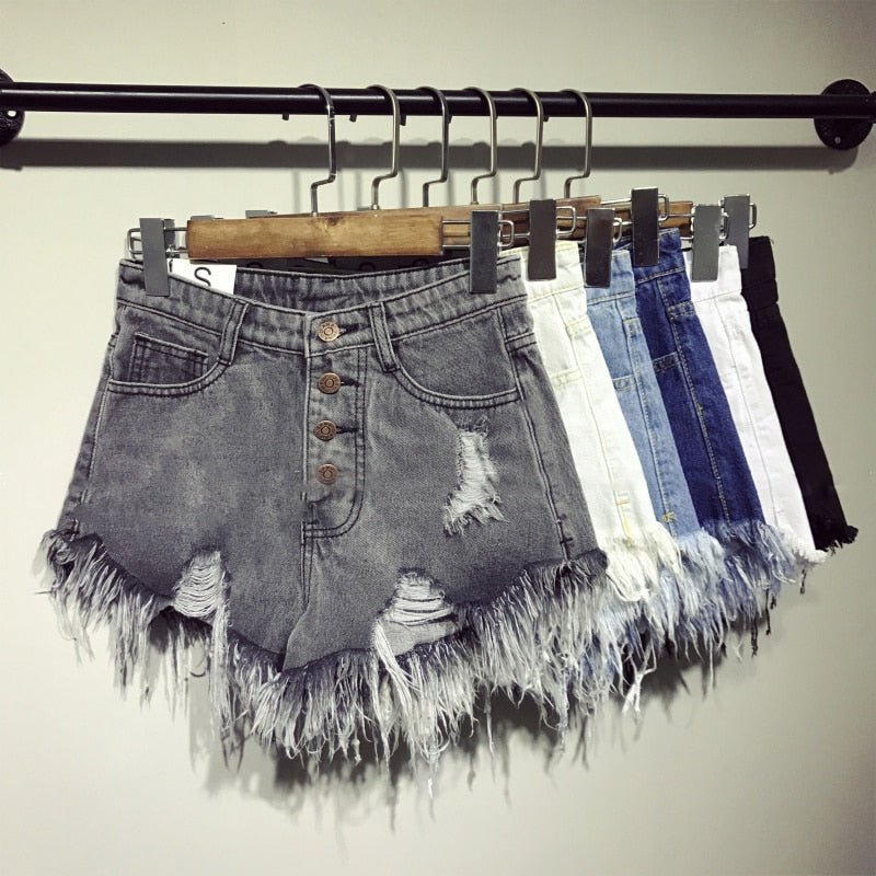 Denim High Waist Booty Shorts - Koiki Gyaru - Shorts - 
