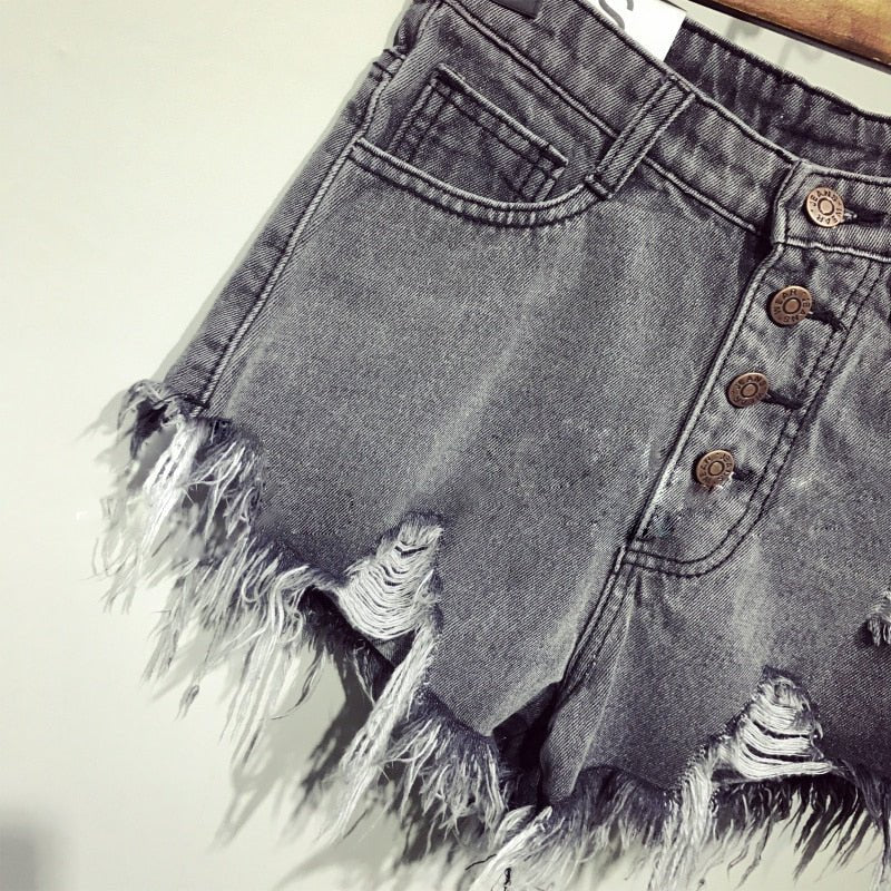 Denim High Waist Booty Shorts - Koiki Gyaru - Shorts - 