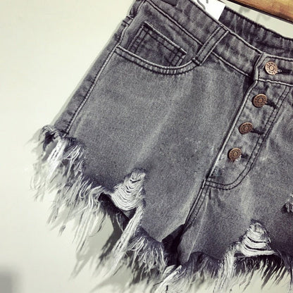 Denim High Waist Booty Shorts - Koiki Gyaru - Shorts - 
