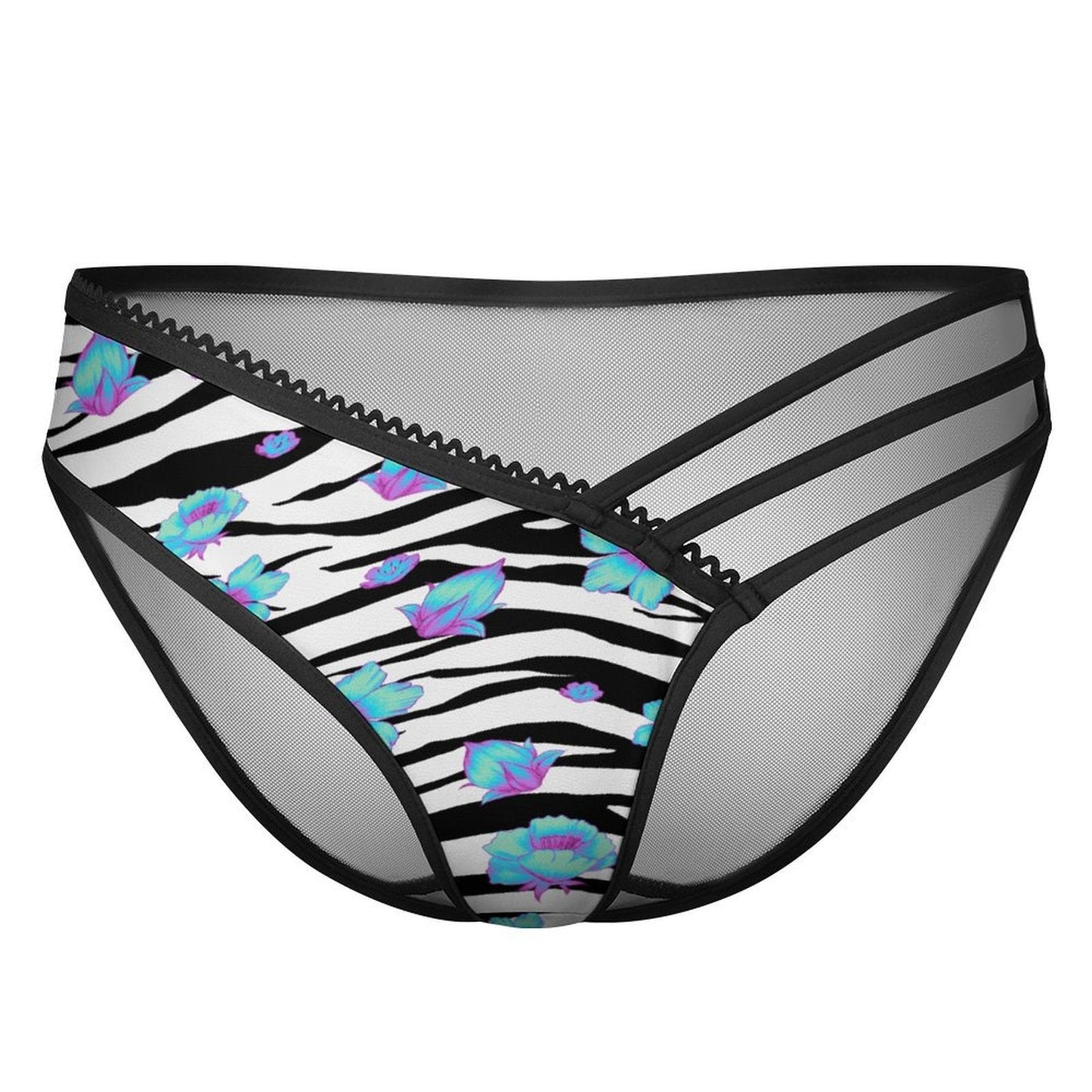 Floral Snow Tiger Sexy Thong - Koiki Gyaru - Underwear - 