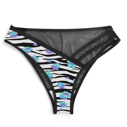 Floral Snow Tiger Sexy Thong - Koiki Gyaru - Underwear - 