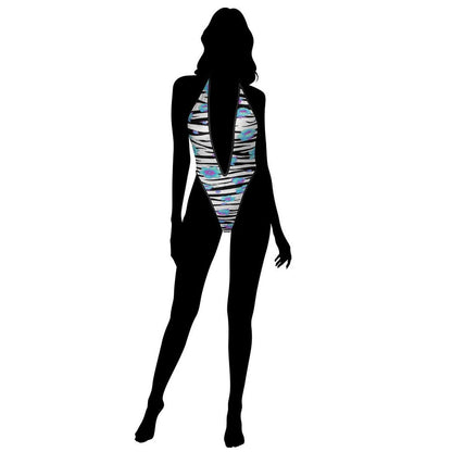 Floral Snow Tiger Women's Sexy Deep - V One - Piece Underwear - Koiki Gyaru - Underwear - 