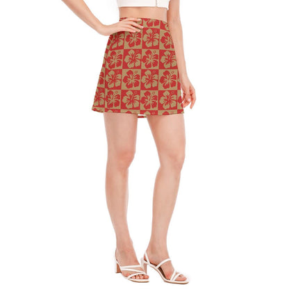 Hibiscus Mini Skirt - Koiki Gyaru - Skirt - red