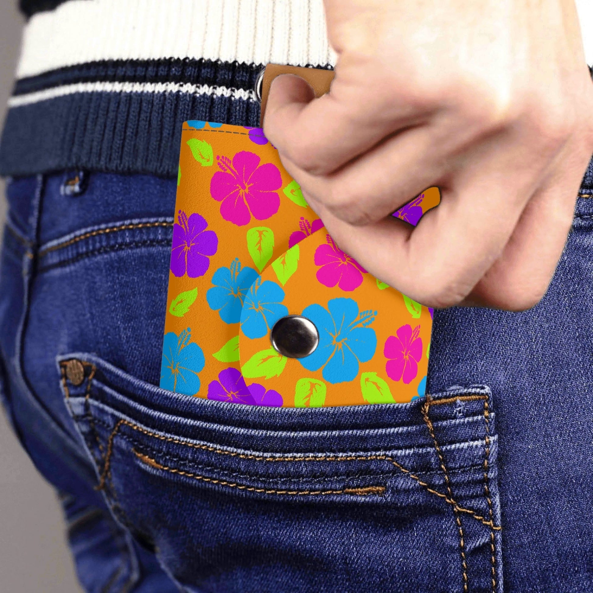 Hibiscus PU Leather KeyChain Purse - Koiki Gyaru - Purse - 
