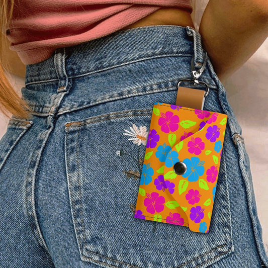 Hibiscus PU Leather KeyChain Purse - Koiki Gyaru - Purse - 