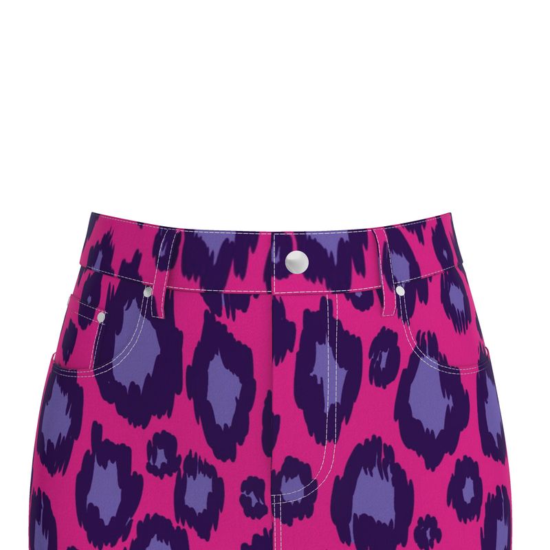 Hot Pink Denim Mini Skirt - Koiki Gyaru - Denim Mini Skirt -