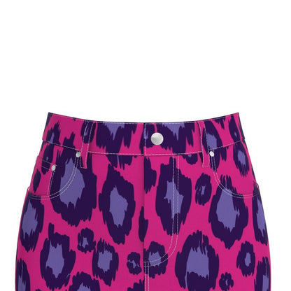 Hot Pink Denim Mini Skirt - Koiki Gyaru - Denim Mini Skirt -