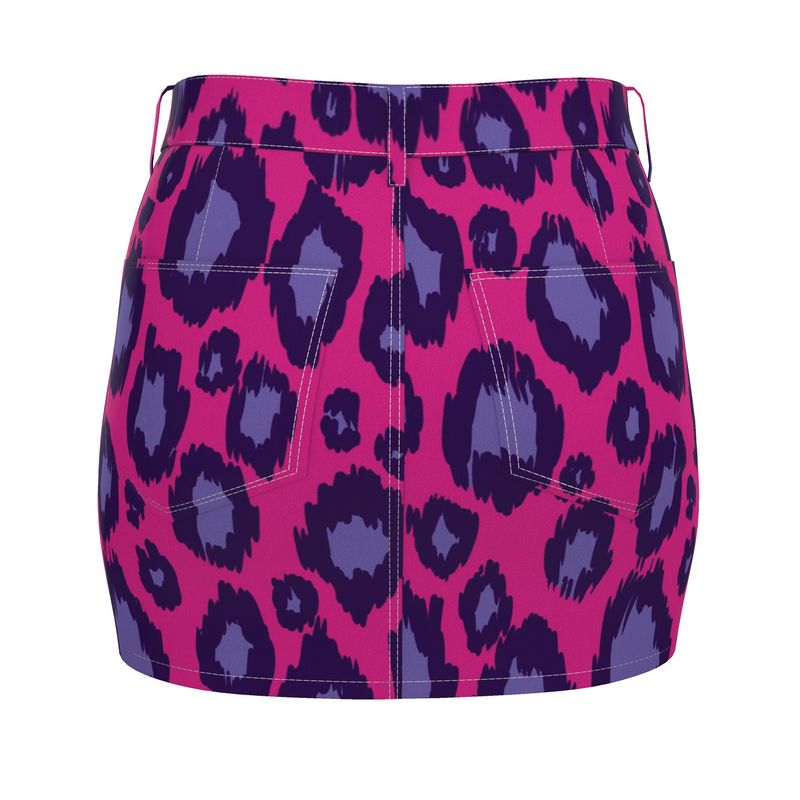 Hot Pink Denim Mini Skirt - Koiki Gyaru - Denim Mini Skirt -
