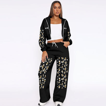 Leopard Print Tracksuit - Koiki Gyaru - 