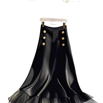 Mermaid Style Onii Gyaru Skirt with Tulle Hem - Koiki Gyaru - Skirt -