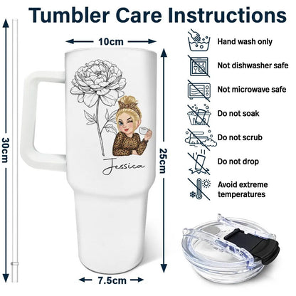Personalised 40oz Tumbler With Straw - Koiki Gyaru - Accessory - 