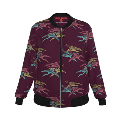 Plum Cranes Bomber Jacket - Koiki Gyaru - Bomber Jacket - 