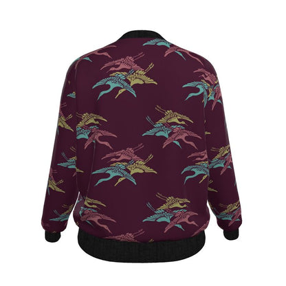 Plum Cranes Bomber Jacket - Koiki Gyaru - Bomber Jacket - 