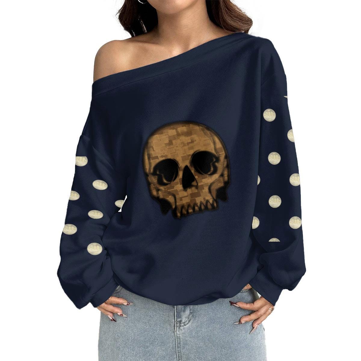 Plus Size Micro Fleece Sweatshirt - Koiki Gyaru - Sweater - 