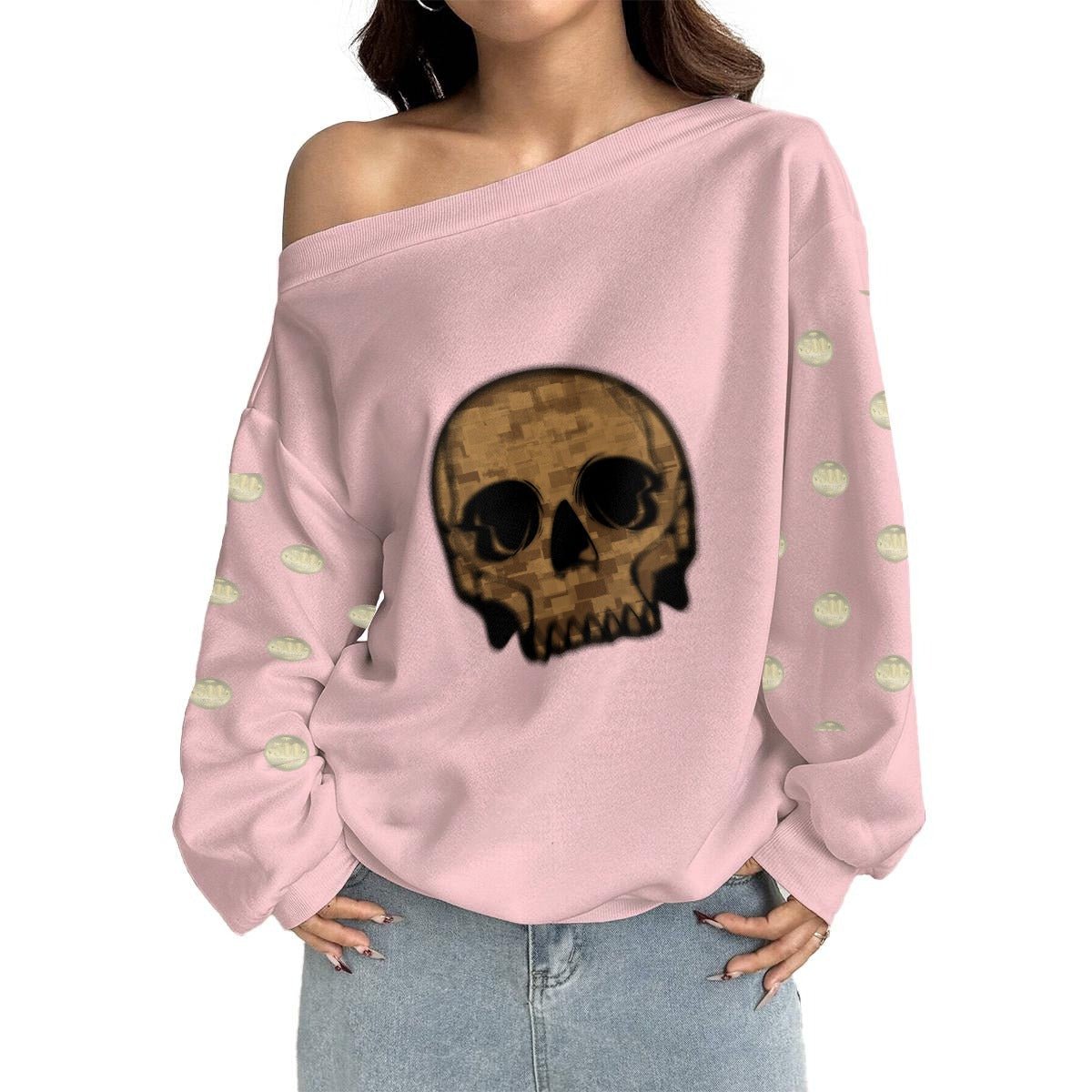Plus Size Micro Fleece Sweatshirt - Koiki Gyaru - Sweater - 