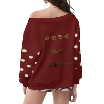 Plus Size Micro Fleece Sweatshirt - Koiki Gyaru - Sweater -