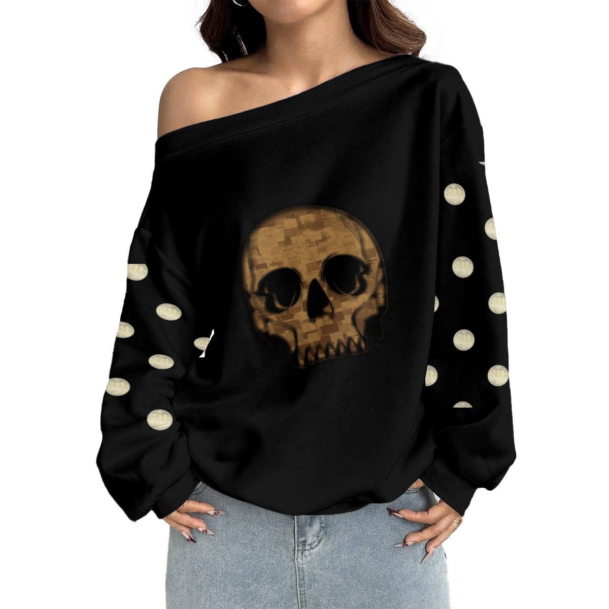 Plus Size Micro Fleece Sweatshirt - Koiki Gyaru - Sweater -