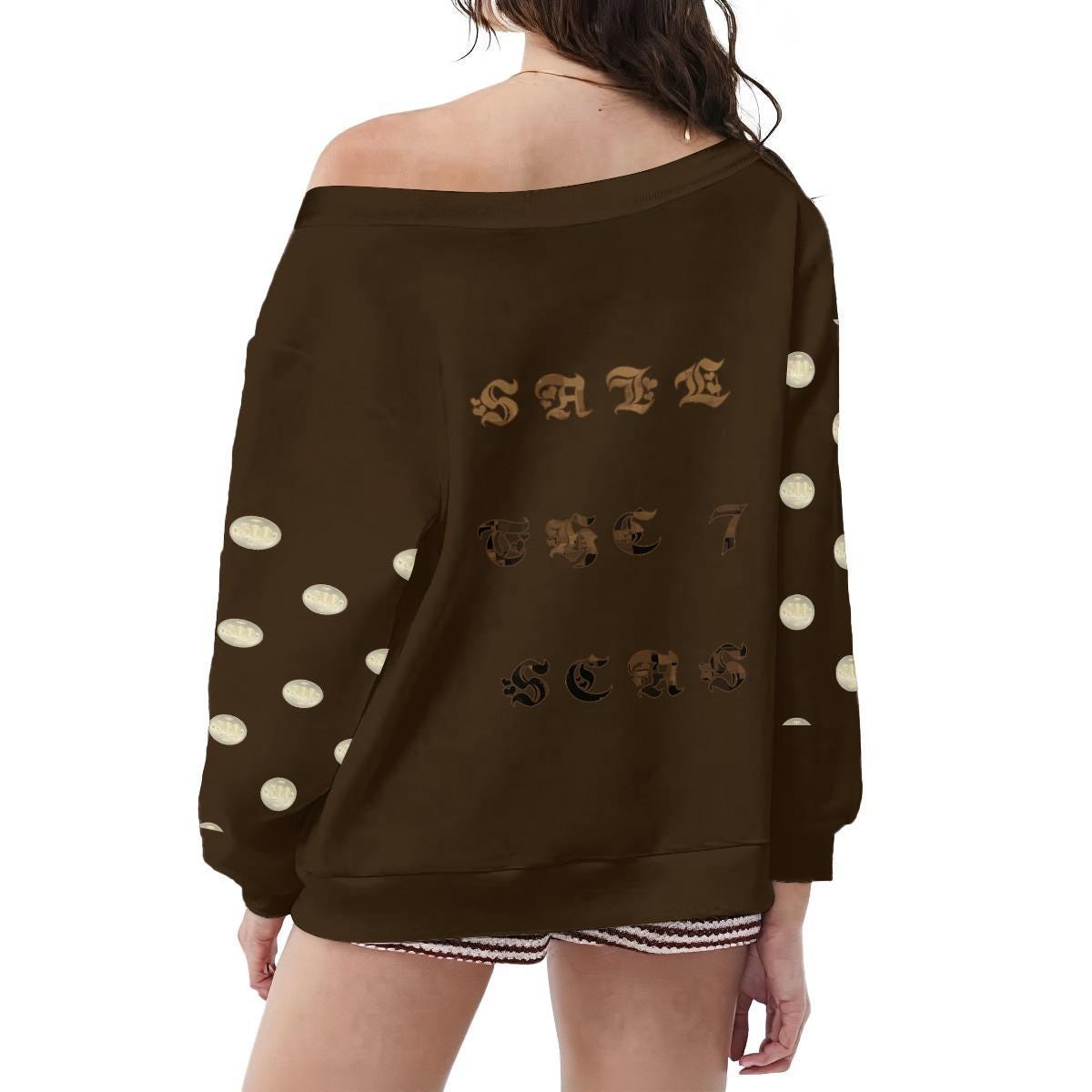 Plus Size Micro Fleece Sweatshirt - Koiki Gyaru - Sweater - 
