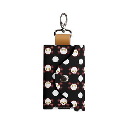 Polkadot Skulls PU Leather KeyChain Purse - Koiki Gyaru - Purse - 