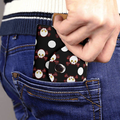 Polkadot Skulls PU Leather KeyChain Purse - Koiki Gyaru - Purse - 