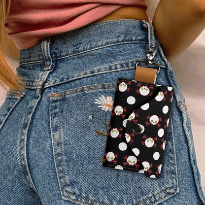 Polkadot Skulls PU Leather KeyChain Purse - Koiki Gyaru - Purse - 