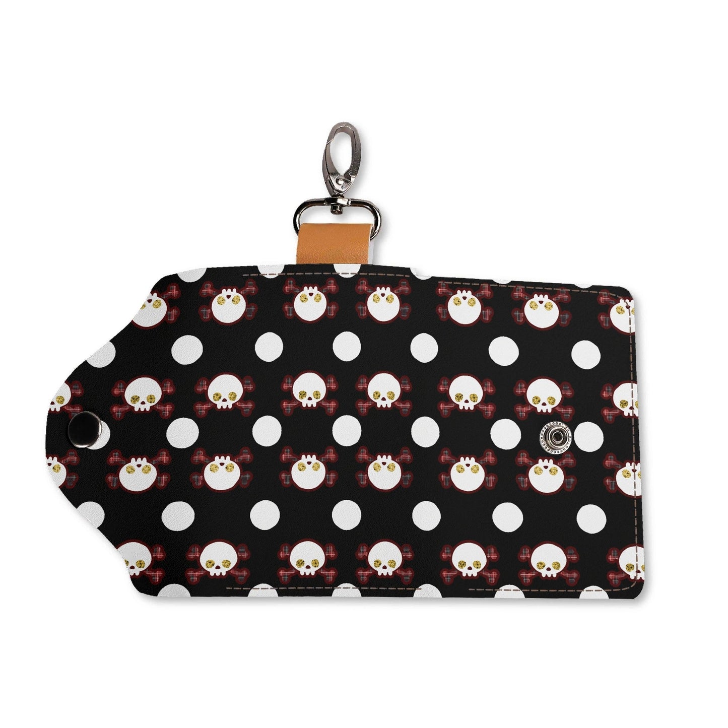 Polkadot Skulls PU Leather KeyChain Purse - Koiki Gyaru - Purse - 
