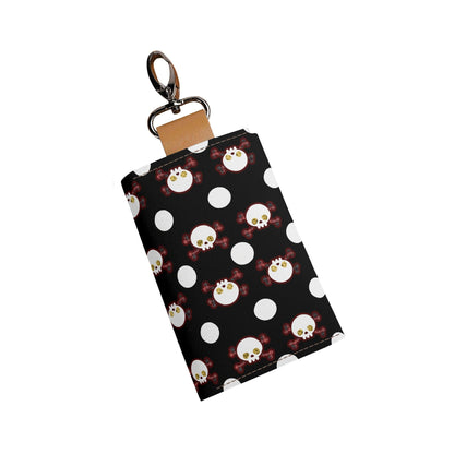 Polkadot Skulls PU Leather KeyChain Purse - Koiki Gyaru - Purse - 
