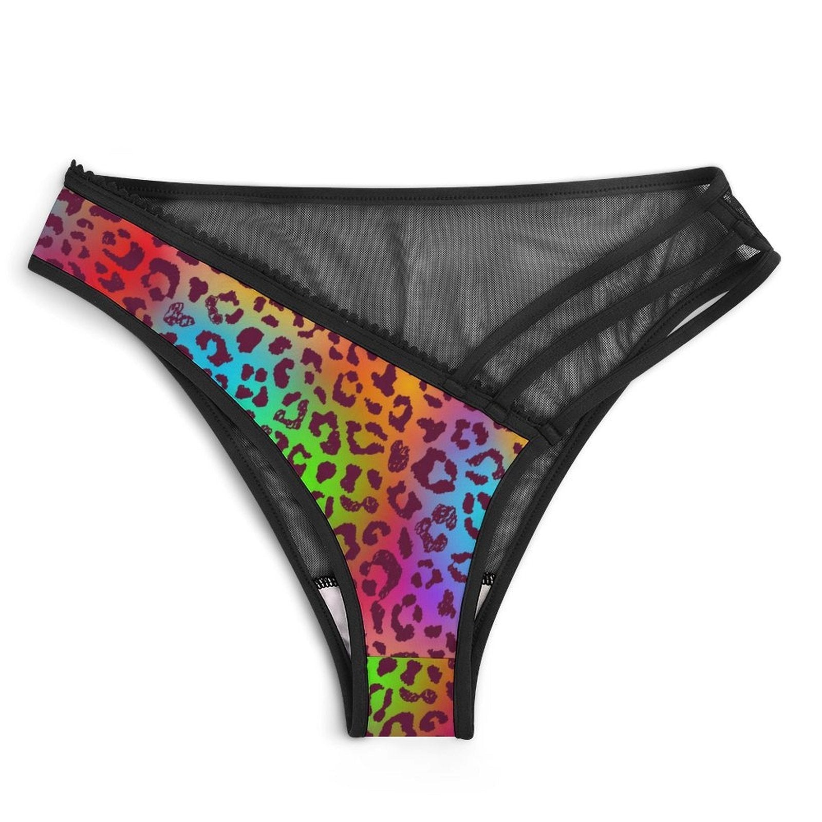 Rainbow Leopard Sexy Thongs - Koiki Gyaru - Underwear - 