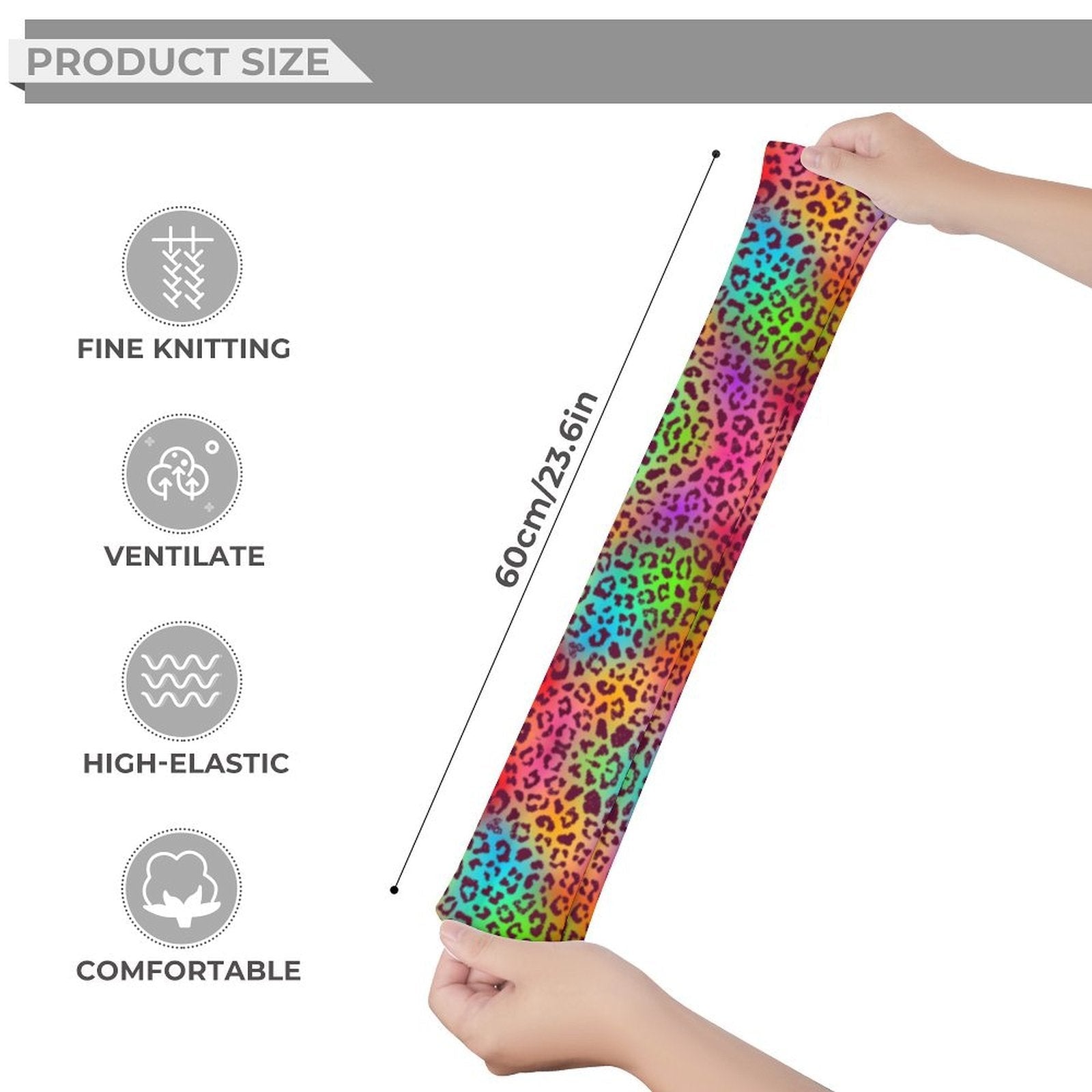 Rainbow Leopard Trendy Stockings (Long) - Koiki Gyaru - Accessory - 