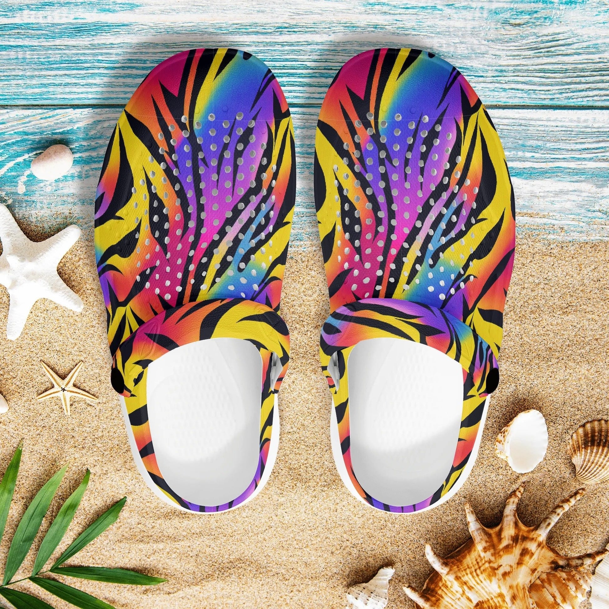 Rainbow Tiger Gyaru Clogs - Koiki Gyaru - Shoe - 