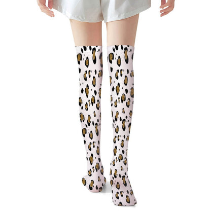 Snow Leopard Trendy Stockings (Long) - Koiki Gyaru - Accessory - 