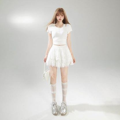 Spring Princess Cake Puff Mini Skirt - Koiki Gyaru - Skirt - 