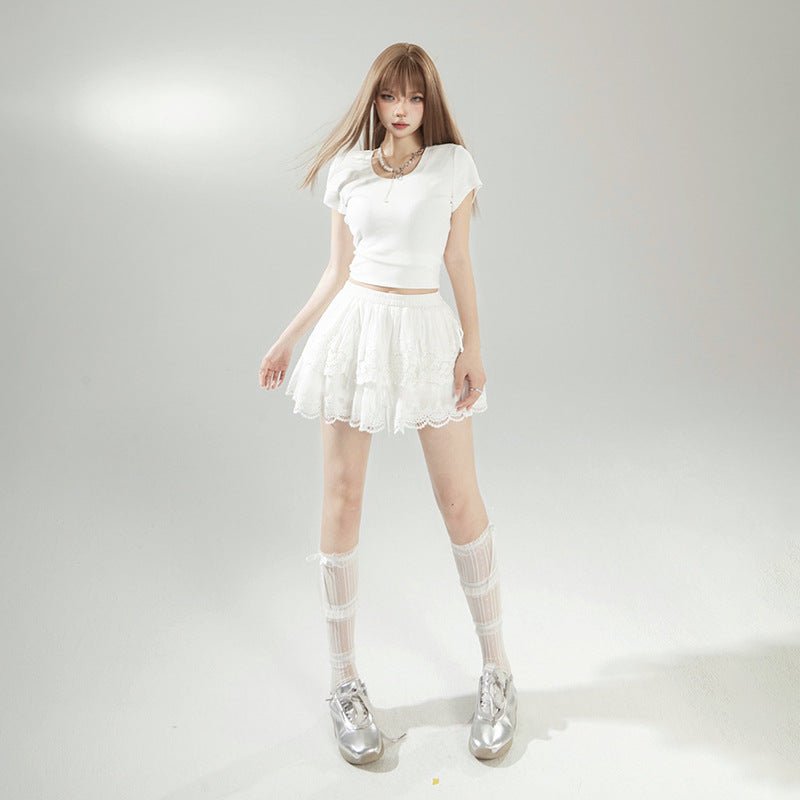 Spring Princess Cake Puff Mini Skirt - Koiki Gyaru - Skirt - 