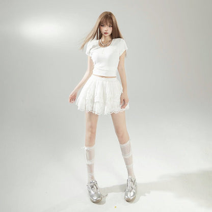 Spring Princess Cake Puff Mini Skirt - Koiki Gyaru - Skirt - 